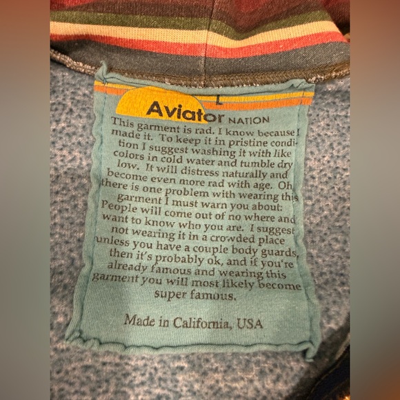 MATCHING SET! Aviator Nation’s TULUM Hoodie & Shorts Size Large, Like-New! - Picture 14 of 14